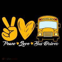 School Bus Driver Peace Love Bus Driver Driving Bus Women's Hoodie thumb 2