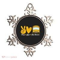 School Bus Driver Peace Love Bus Driver Driving Bus Ornament thumb 0