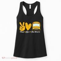 School Bus Driver Peace Love Bus Driver Driving Bus Women's Tank Top thumb 0