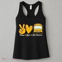 School Bus Driver Peace Love Bus Driver Driving Bus Women's Tank Top thumb 3