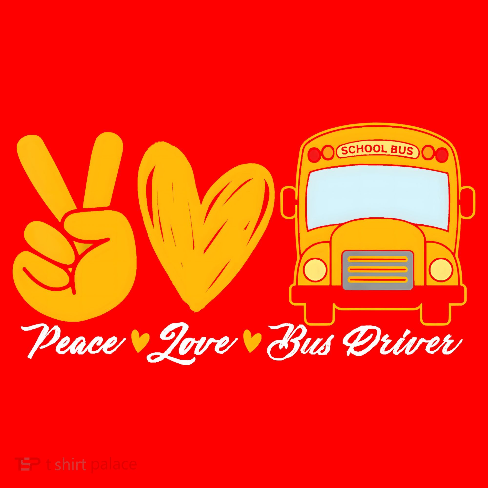 School Bus Driver Peace Love Bus Driver Driving Bus Santa Hat