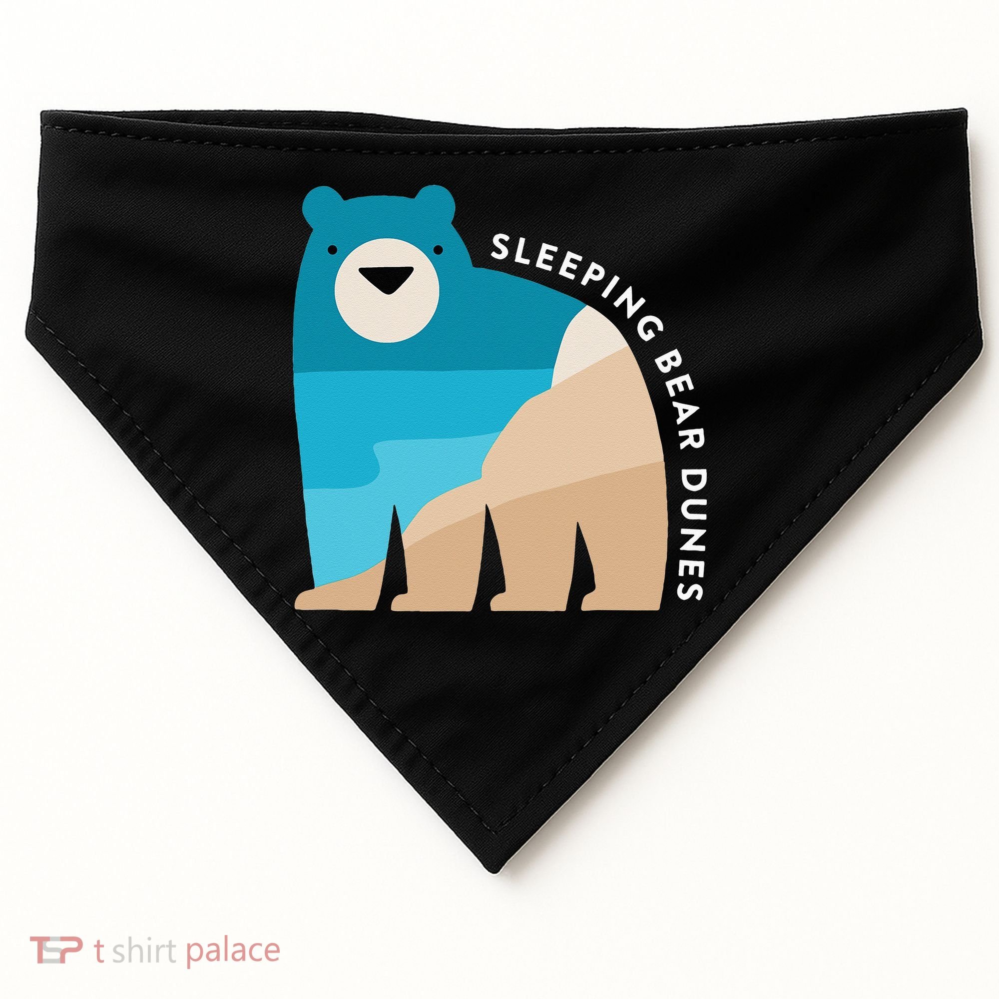 Sleeping Bear Dunes Michigan National Park Souvenir Gift USA-Made Doggie Bandana