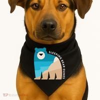 Sleeping Bear Dunes Michigan National Park Souvenir Gift USA-Made Doggie Bandana thumb 1