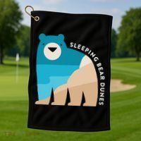 Sleeping Bear Dunes Michigan National Park Souvenir Gift Golf Towel thumb 1