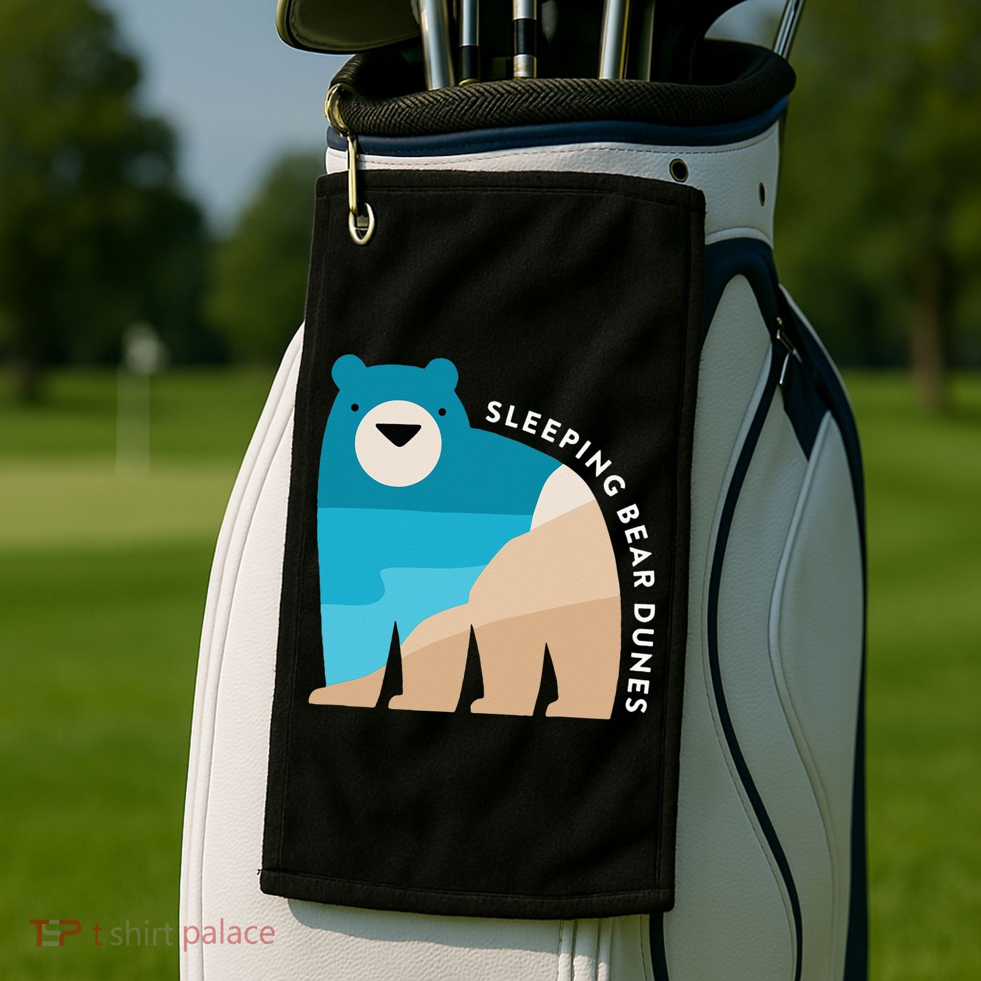 Sleeping Bear Dunes Michigan National Park Souvenir Gift Golf Towel