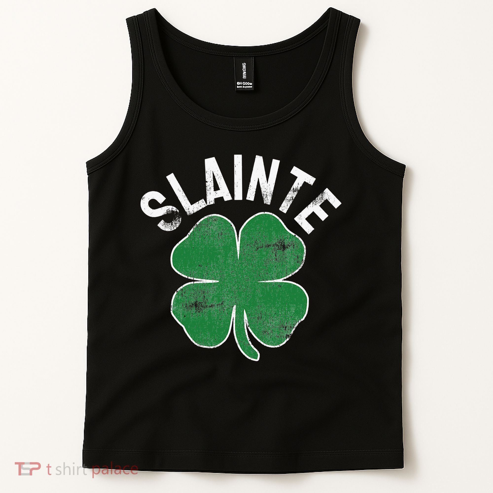 Slainte Beer Drinking Irish ST PATRICKS DAY Shamrock Tank Top