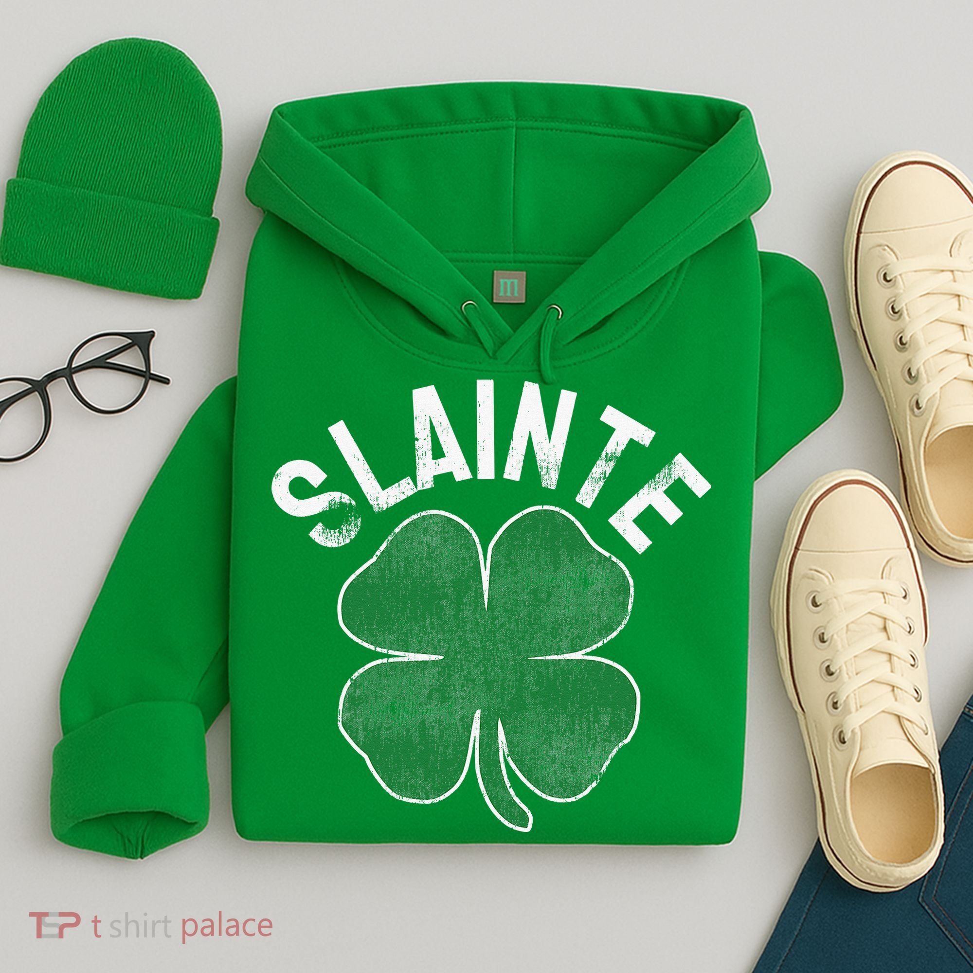 Slainte Beer Drinking Irish ST PATRICKS DAY Shamrock Hoodie