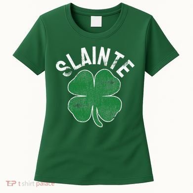 Slainte Beer Drinking Irish ST PATRICKS DAY Shamrock Women's T-Shirt