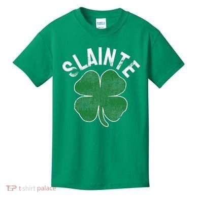 Slainte Beer Drinking Irish ST PATRICKS DAY Shamrock Kids T-Shirt