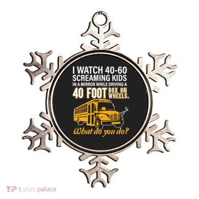 School Bus Driver Watch Screaming Drive Box On Wheels Ornament