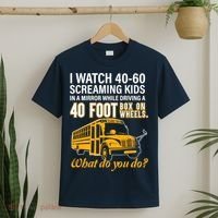School Bus Driver Watch Screaming Drive Box On Wheels T-Shirt thumb 2