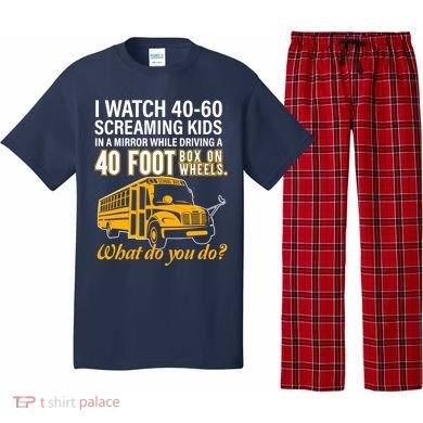 School Bus Driver Watch Screaming Drive Box On Wheels Pajama Set