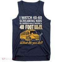 School Bus Driver Watch Screaming Drive Box On Wheels Tank Top thumb 0