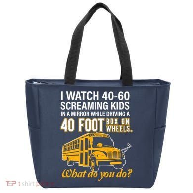 School Bus Driver Watch Screaming Drive Box On Wheels Tote Bag