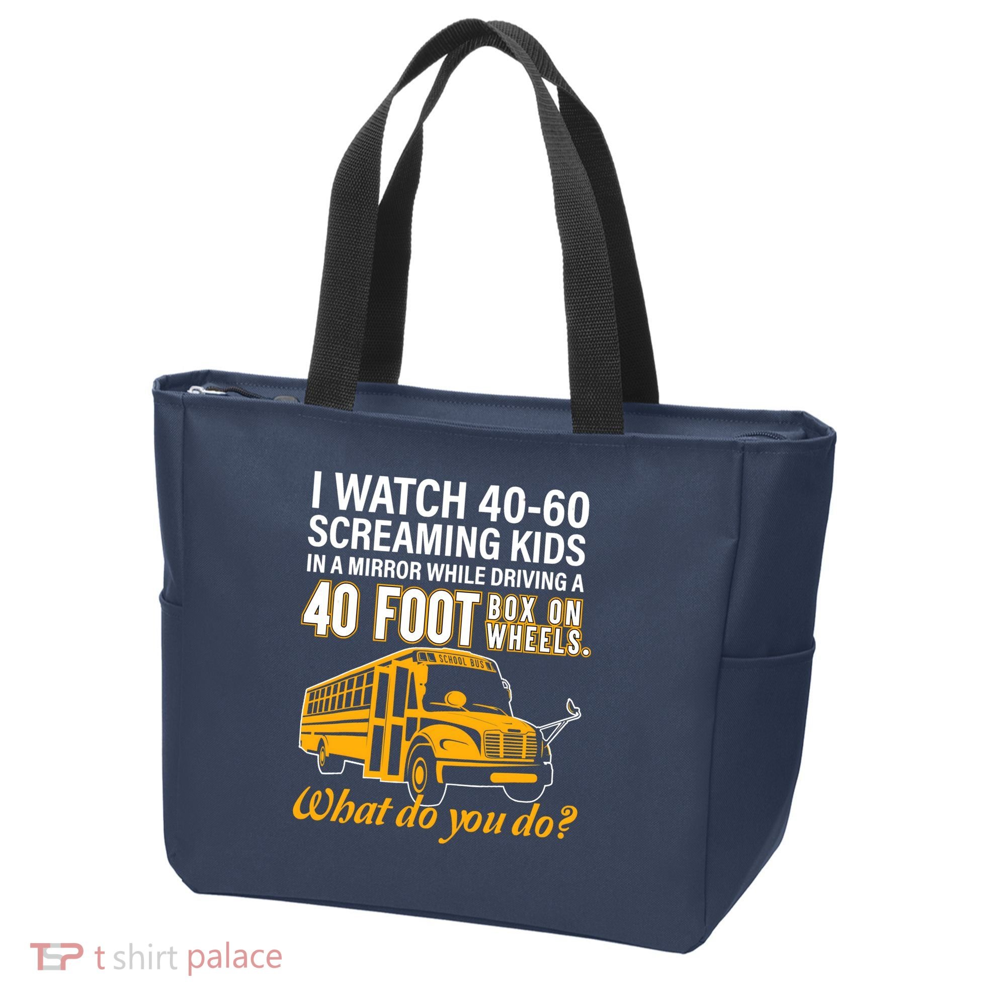 School Bus Driver Watch Screaming Drive Box On Wheels Tote Bag