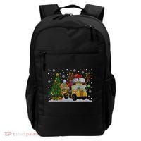 School Bus Driver Reindeer Santa Hat Ugly Christmas Sweater Backpack thumb 0