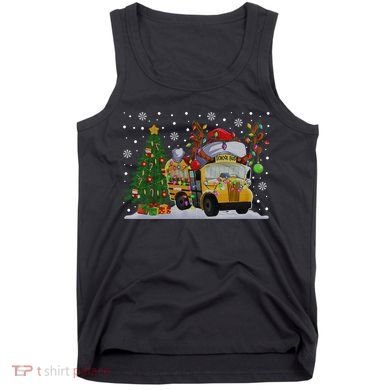 School Bus Driver Reindeer Santa Hat Ugly Christmas Sweater Tank Top