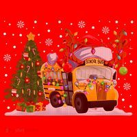 School Bus Driver Reindeer Santa Hat Ugly Christmas Sweater Santa Hat thumb 1