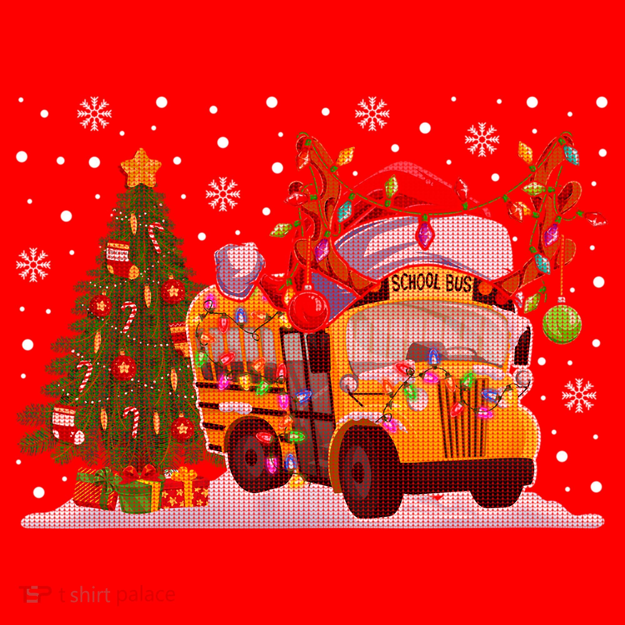School Bus Driver Reindeer Santa Hat Ugly Christmas Sweater Santa Hat