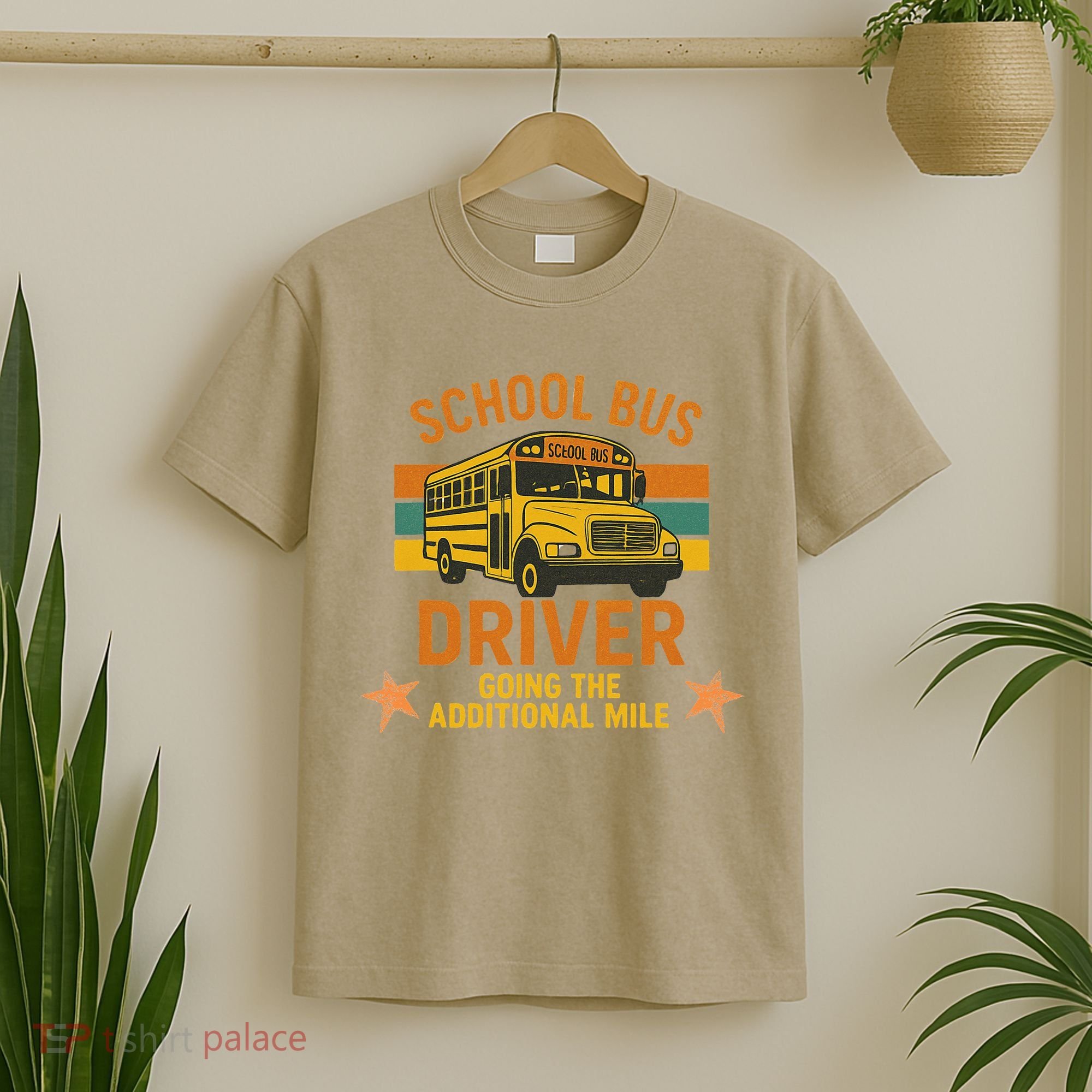 School Bus Driver Going The Additional Mile Vintage Retro T-Shirt