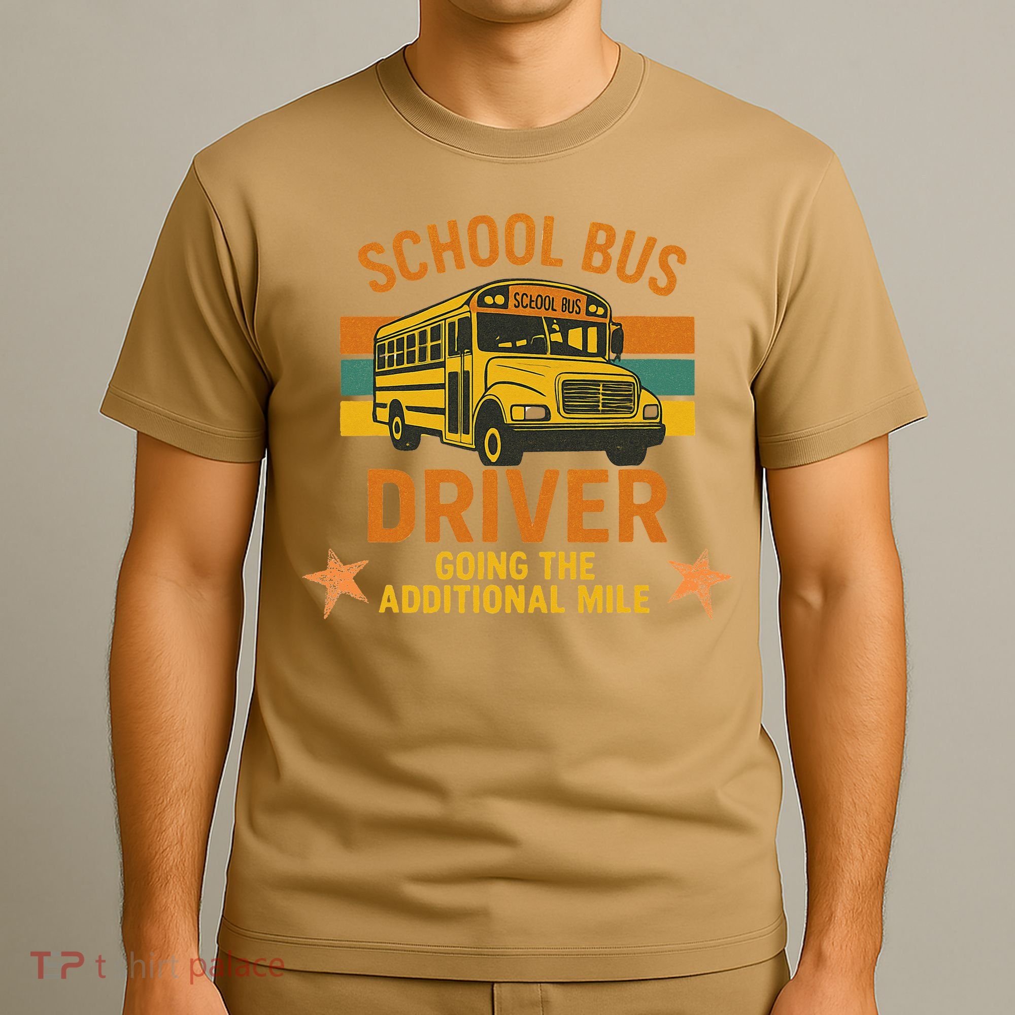 School Bus Driver Going The Additional Mile Vintage Retro T-Shirt