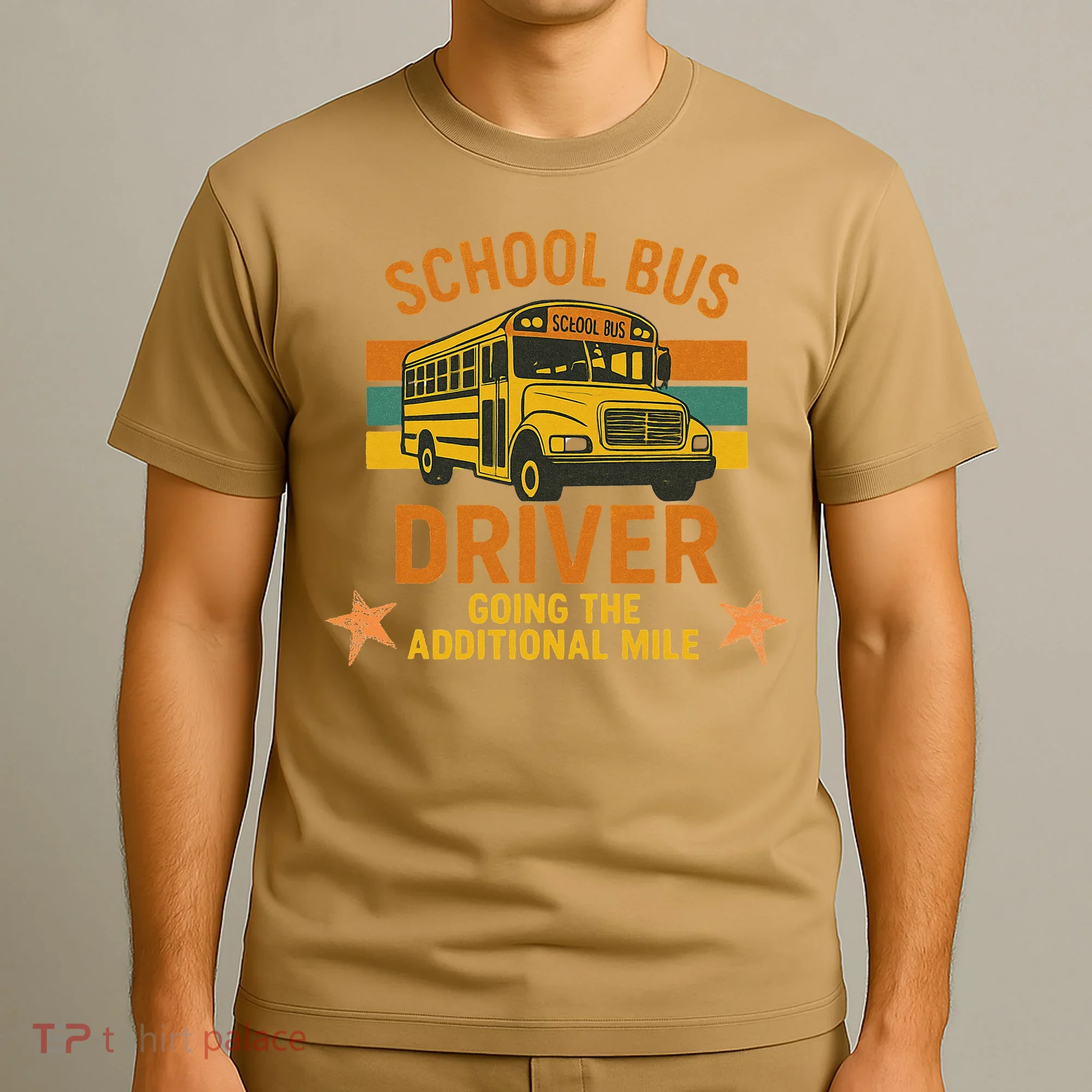 School Bus Driver Going The Additional Mile Vintage Retro T-Shirt