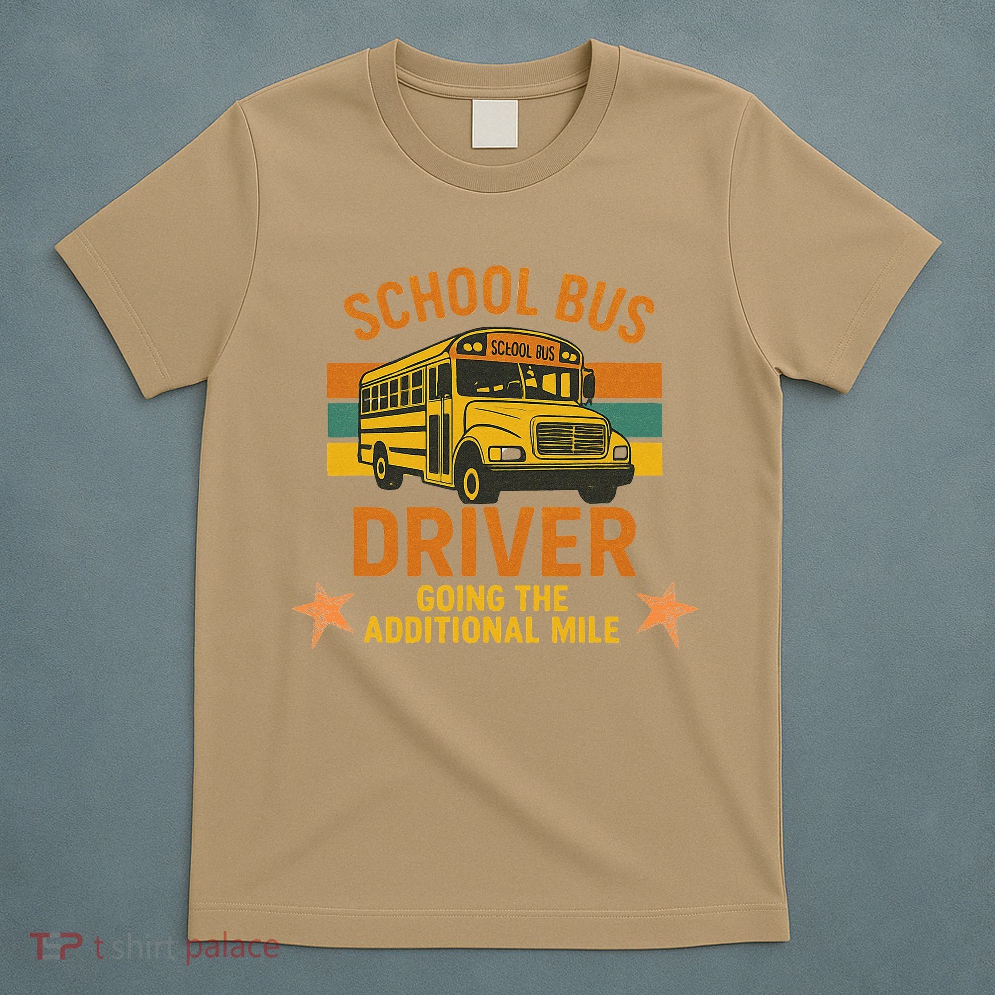 School Bus Driver Going The Additional Mile Vintage Retro T-Shirt