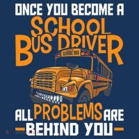 School Bus Driver All Problems Are Behind You Toddler Hoodie thumb 2