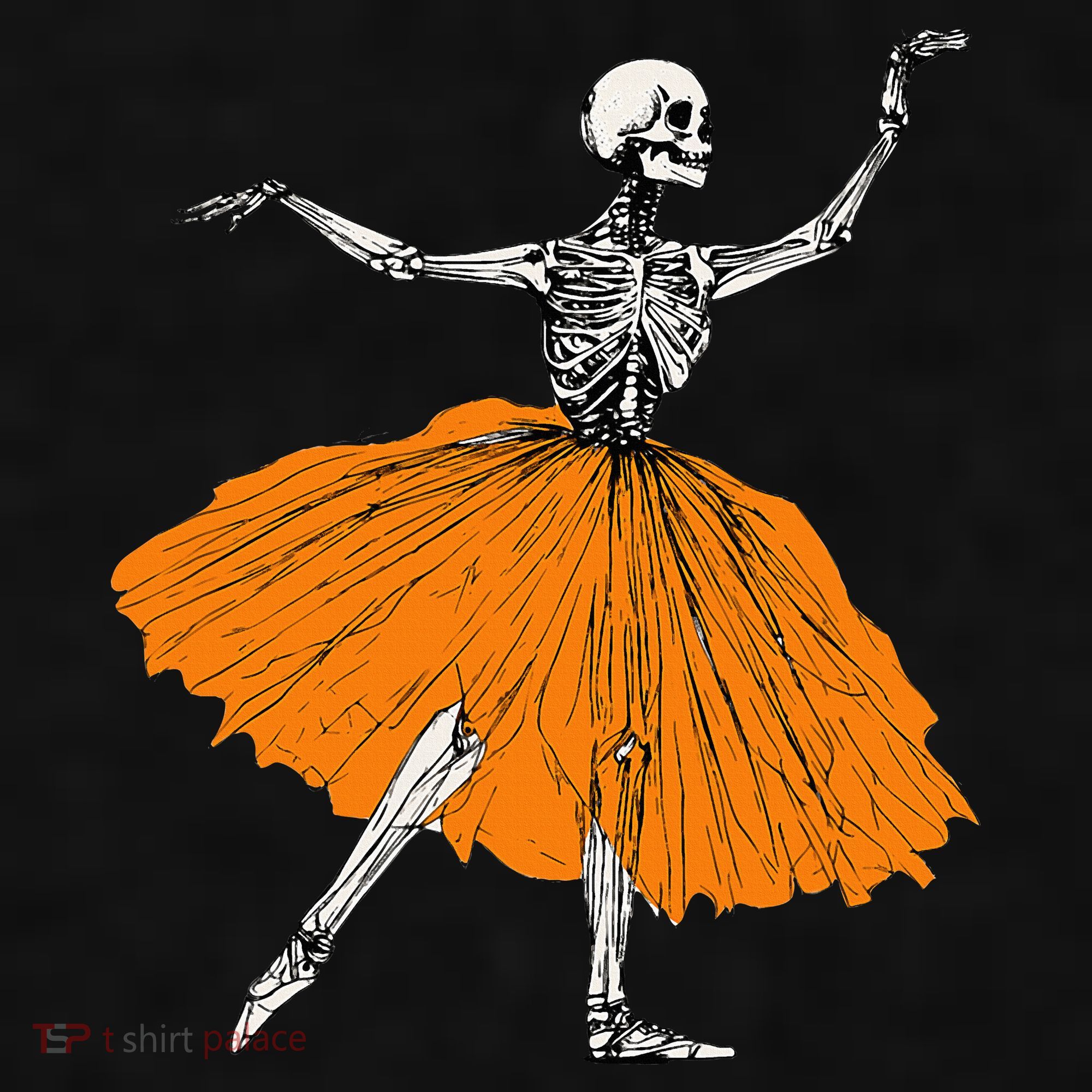 Skeleton Ballerina Dance Tutu Spooky Ballet Dancer Halloween Ladies PosiCharge Tri-Blend Wicking Tank