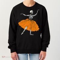 Skeleton Ballerina Dance Tutu Spooky Ballet Dancer Halloween Women's Sweatshirt thumb 0