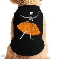 Skeleton Ballerina Dance Tutu Spooky Ballet Dancer Halloween Doggie Tank thumb 0