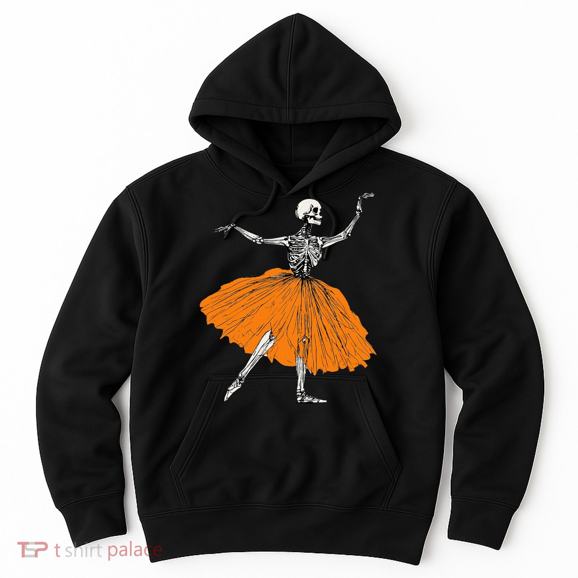 Skeleton Ballerina Dance Tutu Spooky Ballet Dancer Halloween Hoodie