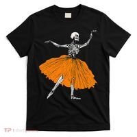 Skeleton Ballerina Dance Tutu Spooky Ballet Dancer Halloween T-Shirt thumb 0