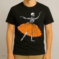 Skeleton Ballerina Dance Tutu Spooky Ballet Dancer Halloween T-Shirt thumb 3