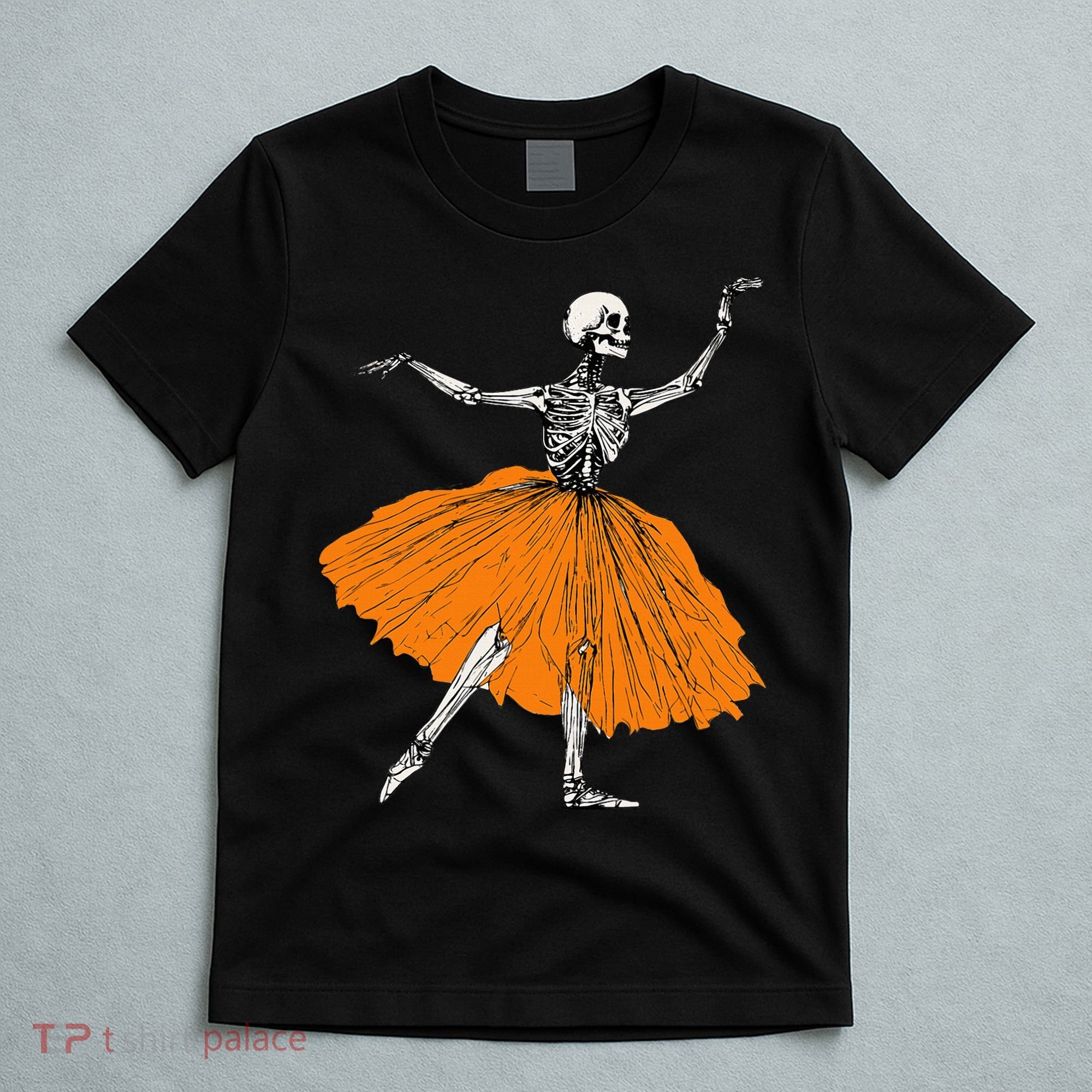 Skeleton Ballerina Dance Tutu Spooky Ballet Dancer Halloween T-Shirt