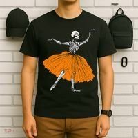 Skeleton Ballerina Dance Tutu Spooky Ballet Dancer Halloween T-Shirt thumb 6