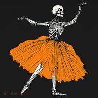 Skeleton Ballerina Dance Tutu Spooky Ballet Dancer Halloween T-Shirt thumb 7