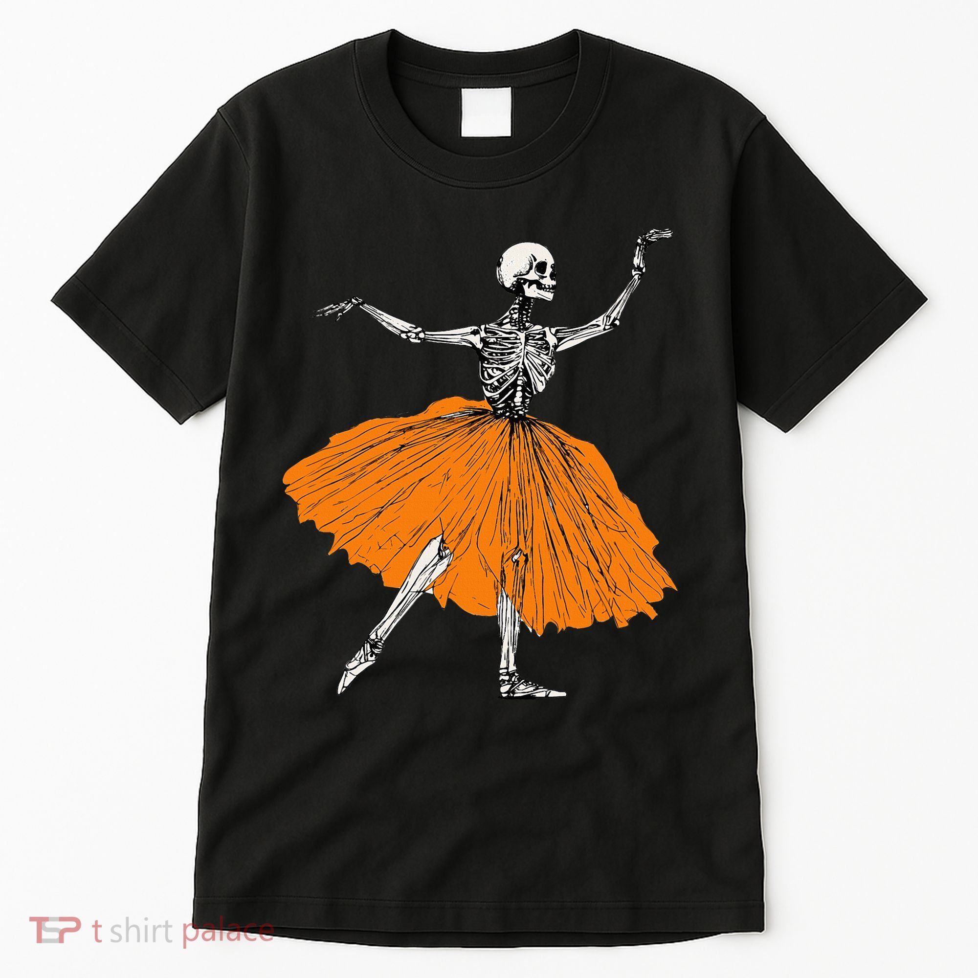Skeleton Ballerina Dance Tutu Spooky Ballet Dancer Halloween Tall T-Shirt