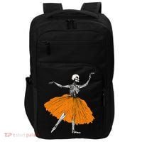 Skeleton Ballerina Dance Tutu Spooky Ballet Dancer Halloween Impact Tech Backpack thumb 0