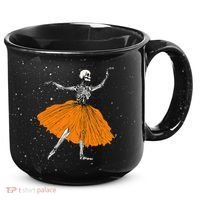 Skeleton Ballerina Dance Tutu Spooky Ballet Dancer Halloween 15oz Campfire Ceramic Mug thumb 0
