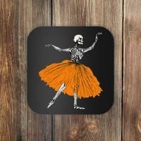 Skeleton Ballerina Dance Tutu Spooky Ballet Dancer Halloween Coaster thumb 0