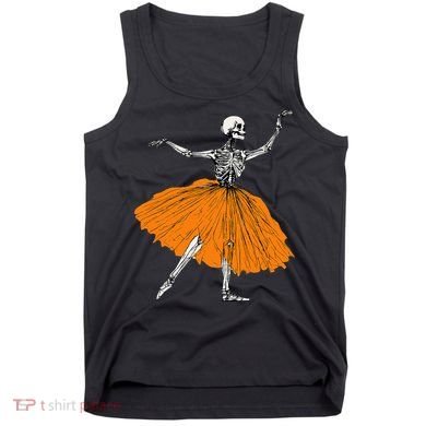 Skeleton Ballerina Dance Tutu Spooky Ballet Dancer Halloween Tank Top