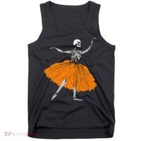 Skeleton Ballerina Dance Tutu Spooky Ballet Dancer Halloween Tank Top thumb 0