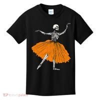 Skeleton Ballerina Dance Tutu Spooky Ballet Dancer Halloween Kids T-Shirt thumb 0