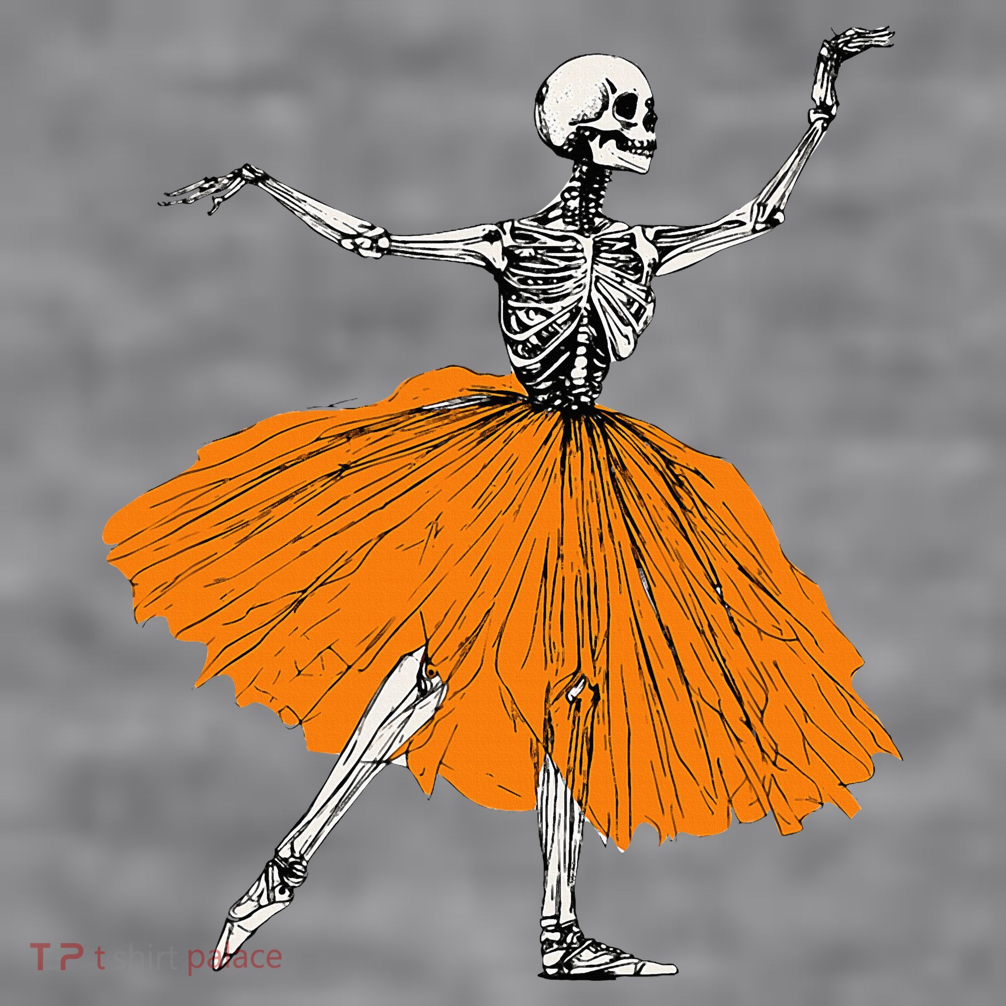 Skeleton Ballerina Dance Tutu Spooky Ballet Dancer Halloween Women's Racerback Cropped Tank