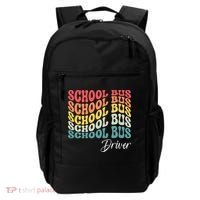 School Bus Driver Groovy Retro Funny Back To School Backpack thumb 0