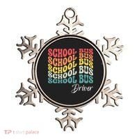 School Bus Driver Groovy Retro Funny Back To School Ornament thumb 0