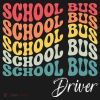 School Bus Driver Groovy Retro Funny Back To School Ornament thumb 1