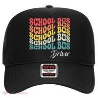 School Bus Driver Groovy Retro Funny Back To School Hat thumb 0