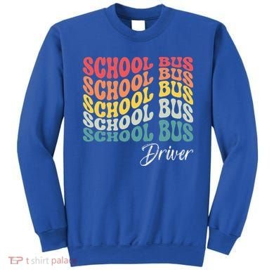 School Bus Driver Groovy Retro Funny Back To School Sweatshirt